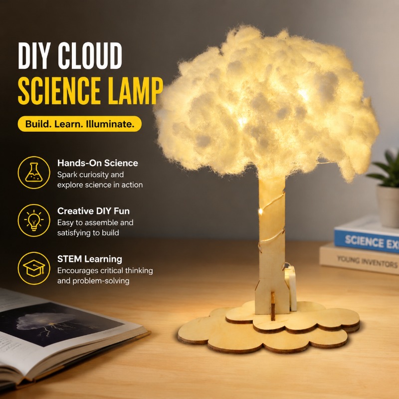 Science Project Toys Making - Kit Percobaan Sains Lampu Awan DIY,
