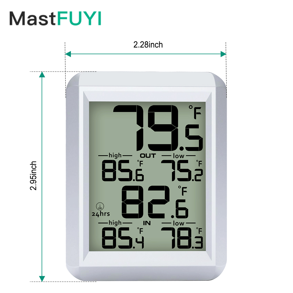 Weather Station Indoor - Termometer Digital MASTFUYI Dalam Ruangan Luar