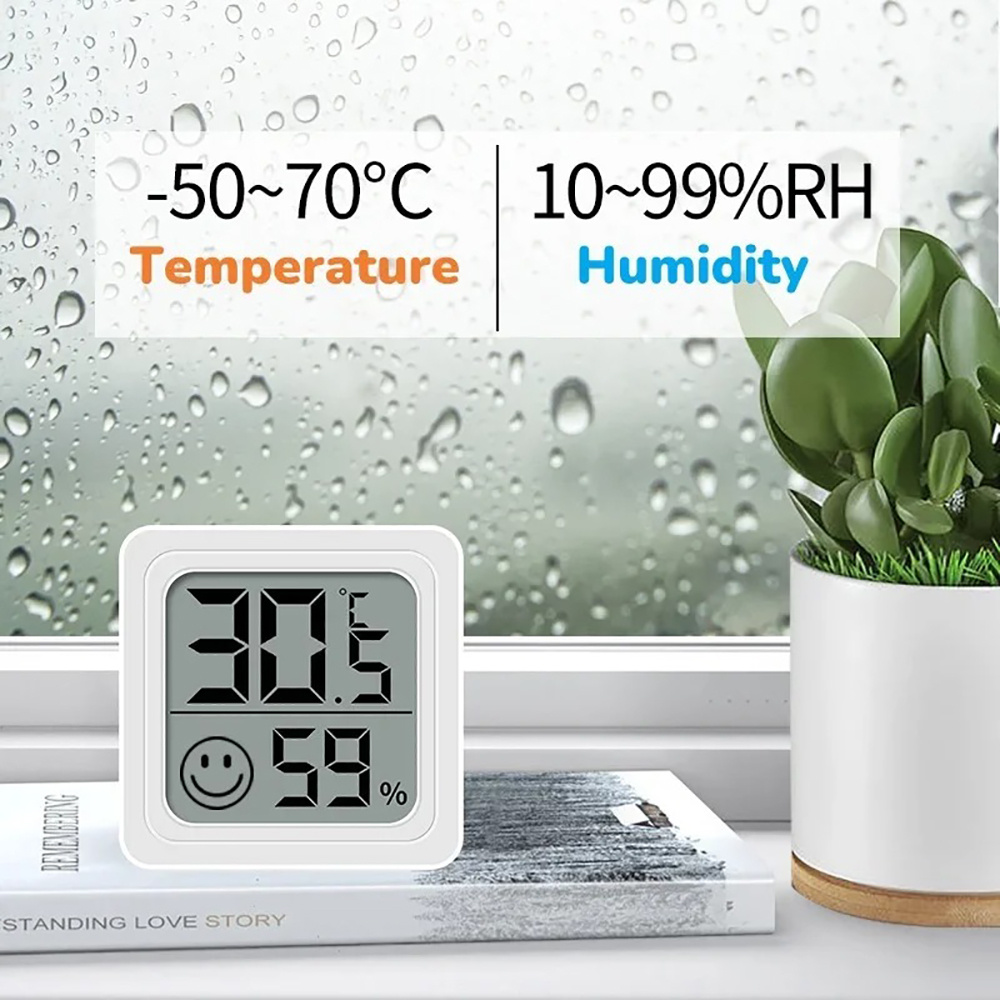 Termometer Digital LCD Portabe - Weather Station Indoor ulasan dan harga