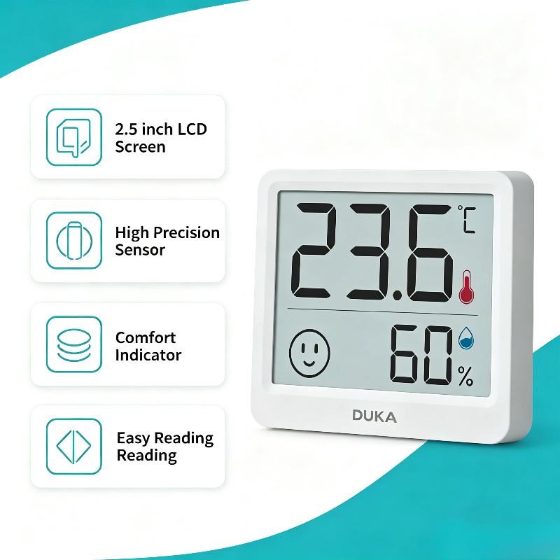 DUKA Atuman 2.5 inci LCD Elekt - Weather Station Indoor ulasan dan harga